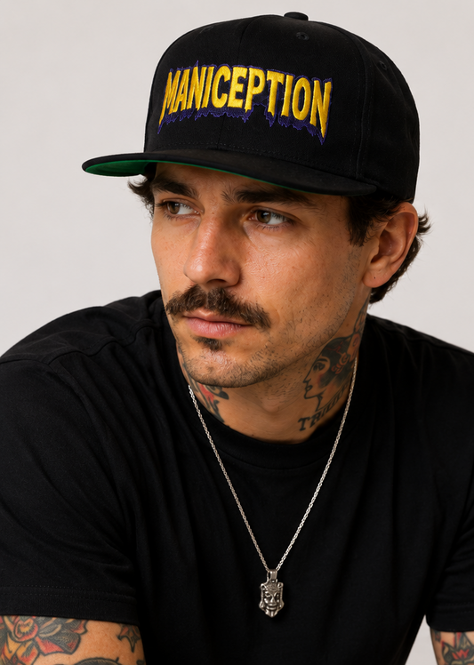Maniception Flat Bill Embroidered Cap