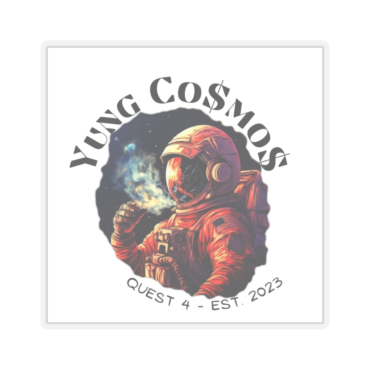 YUNG CO$MO$ Kiss-Cut Sticker