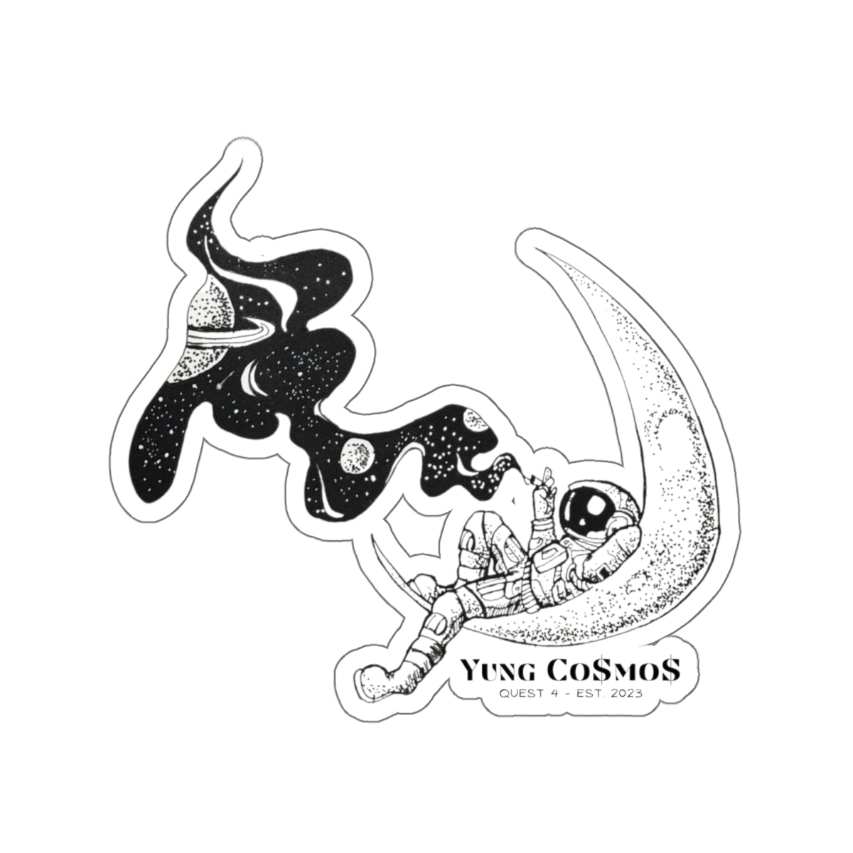 YUNG CO$MO$ Kiss-Cut Sticker