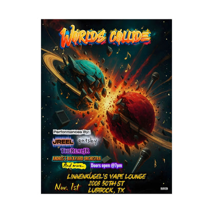 🌌 Worlds Collide Poster – 18x24 Limited Edition