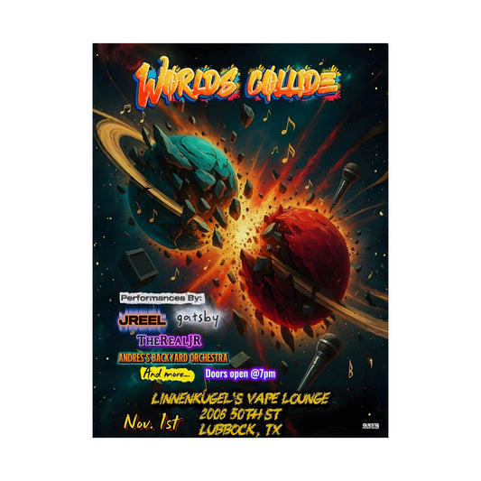 🌌 Worlds Collide Poster – 18x24 Limited Edition